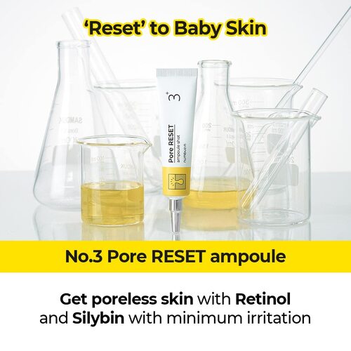 Numbuzin No.3 Pore Reset Ampoule Shot — how to use: apply a small amount to pore-prone areas after toner