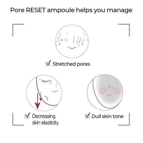 Numbuzin No.3 Pore Reset Ampoule Shot — helps refine and reset the look of pores