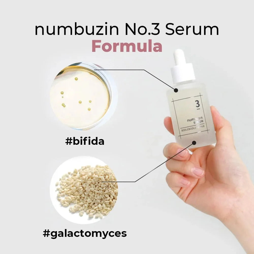 Numbuzin No.3 Skin Softening Serum — softens and smooths rough, uneven skin texture