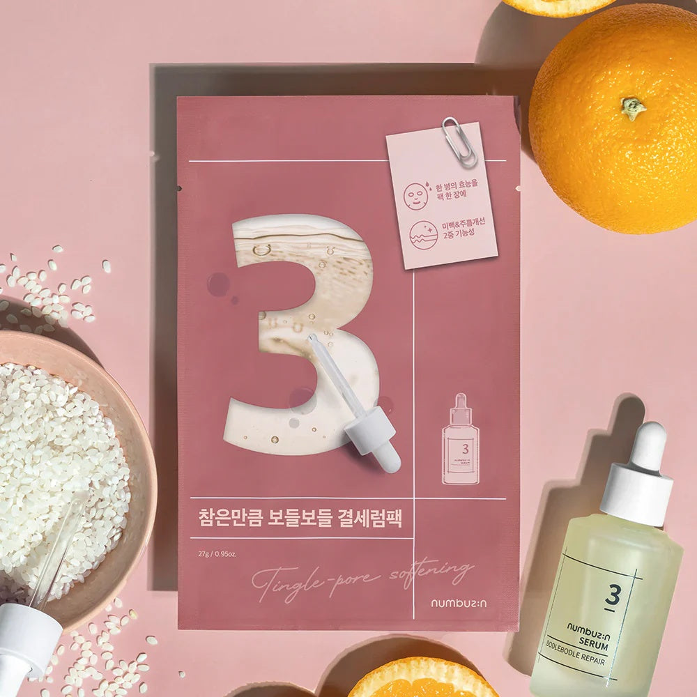 Numbuzin No.3 Tingle Pore Softening Sheet — helps soften and refine the look of pores