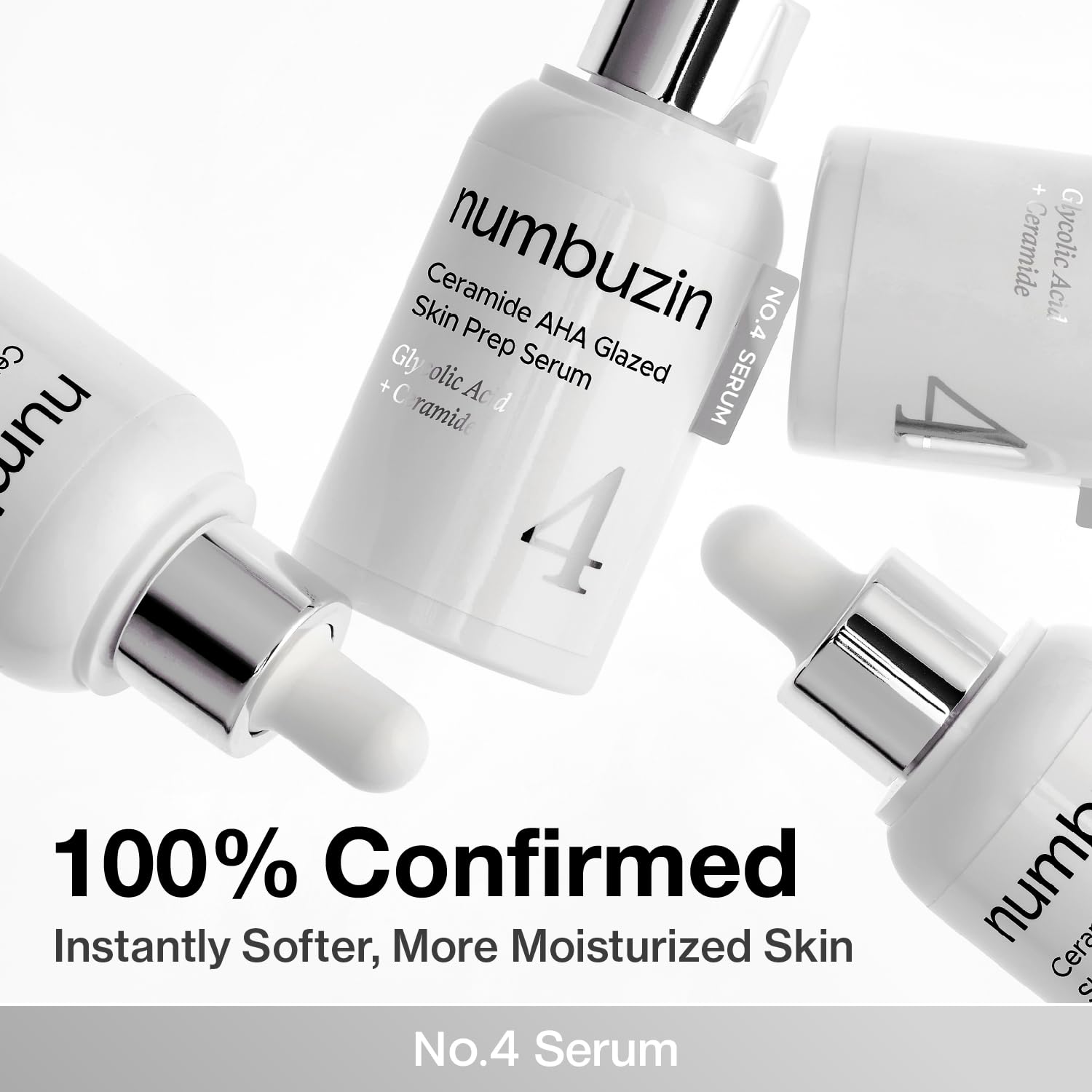 Numbuzin No.4 Ceramide AHA Glazed Skin Prep Serum — ceramides strengthen the moisture barrier