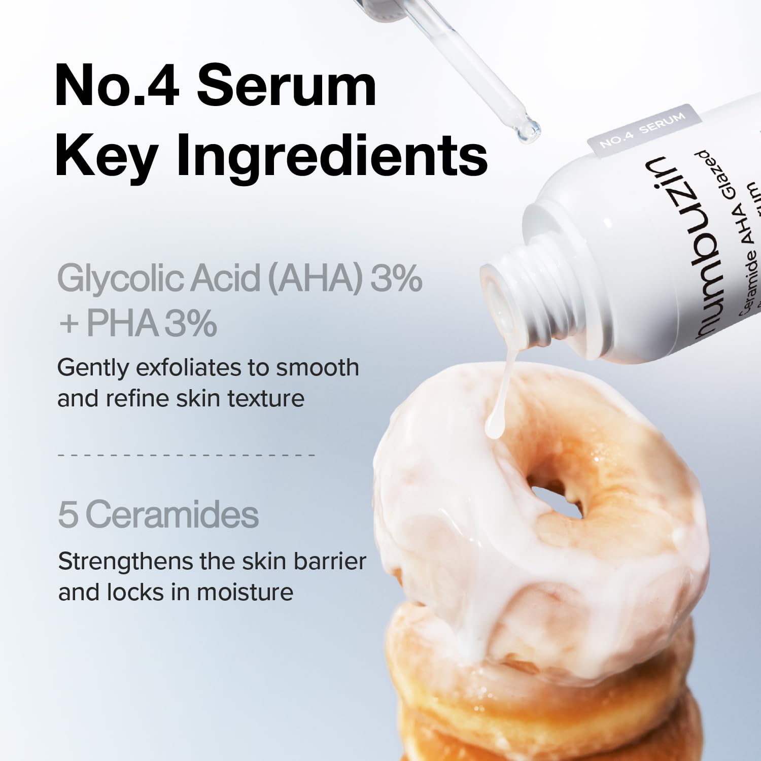 Numbuzin No.4 Ceramide AHA Glazed Skin Prep Serum — delivers lasting moisture for plump skin