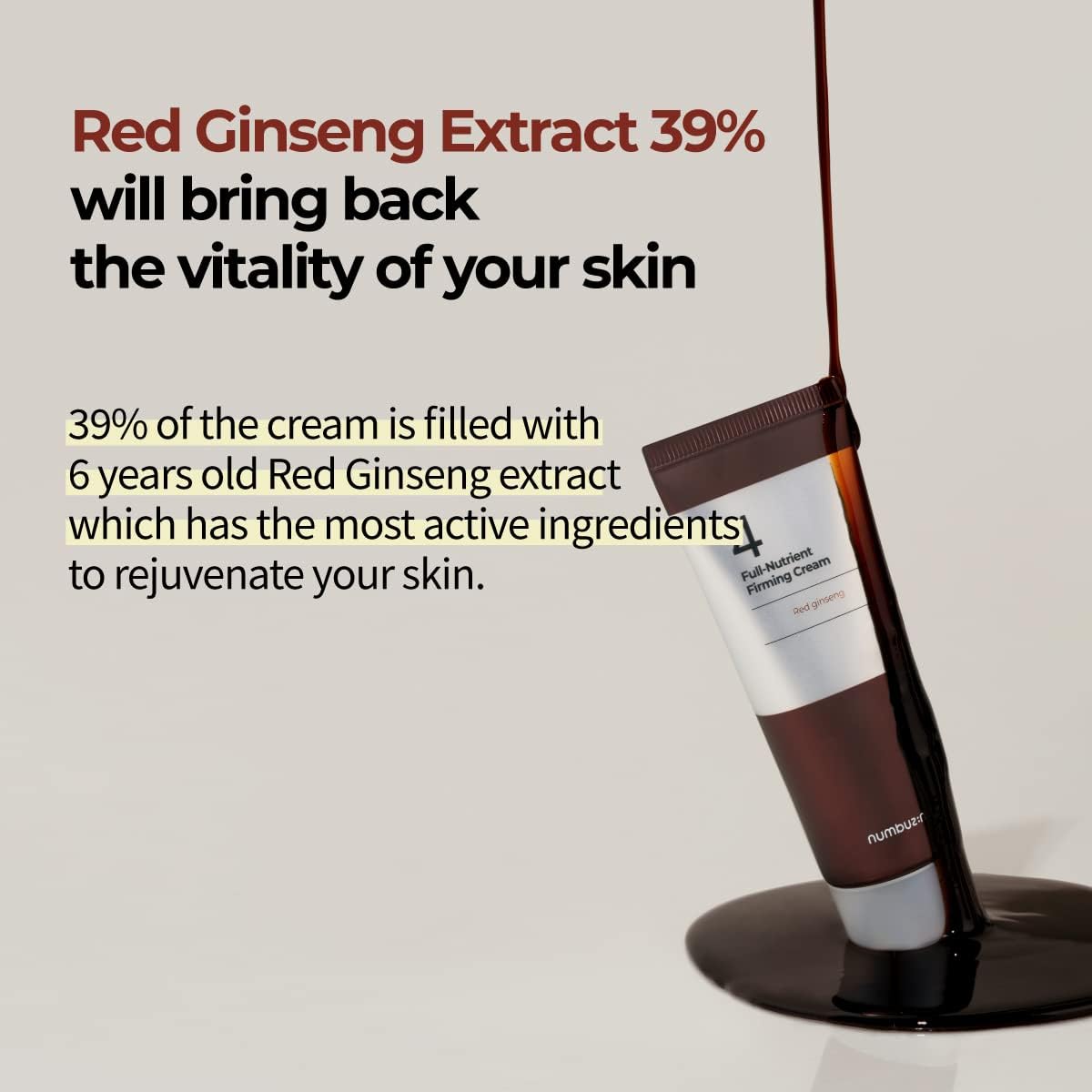 Numbuzin No.4 Full Nutrient Firming Cream — rich cream melts in without greasiness