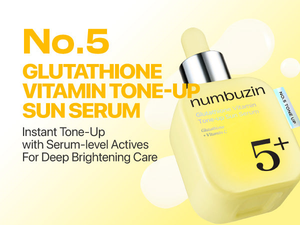 Numbuzin No.5 Glutathione Vitamin Tone Up Sun Serum — brightening tone-up sun serum