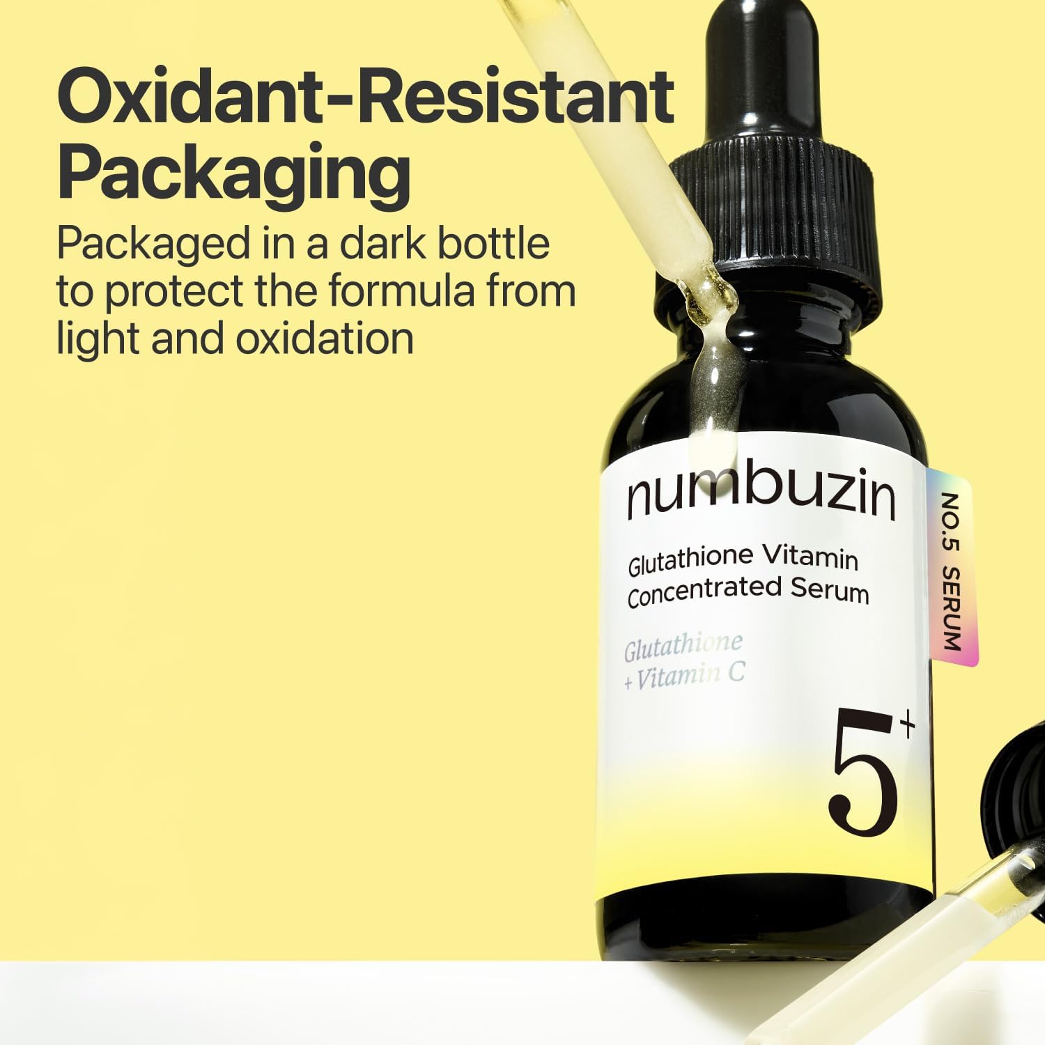 Numbuzin No.5 Vitamin Concentrated Serum — how to use: apply in the morning before sunscreen