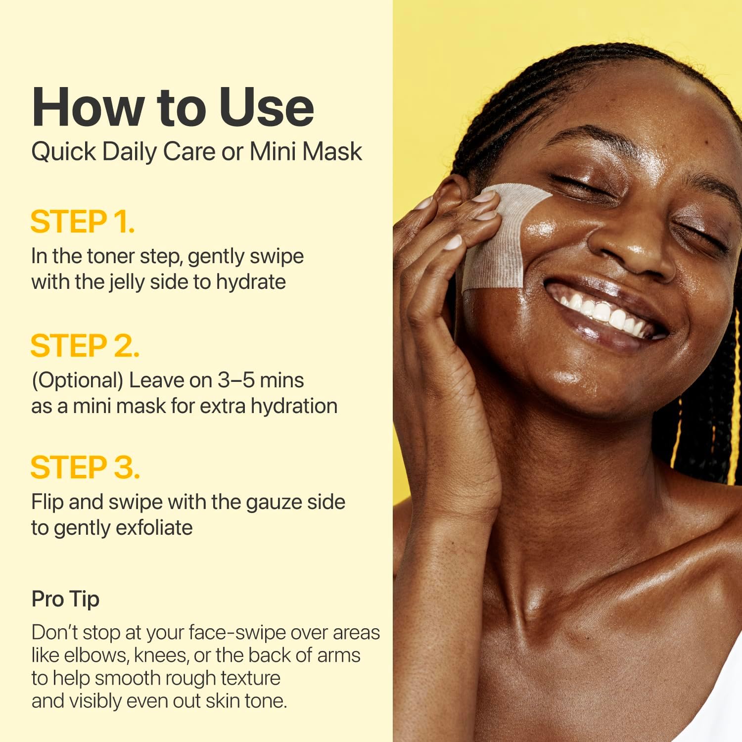 Numbuzin No.5 Vitamin-Niacinamide Concentrated Pad — how to use: wipe across cleansed skin, then pat in essence
