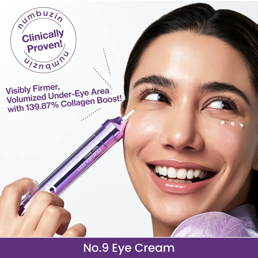 Numbuzin No.9 3 Days Eye Care Kit — targets fine lines and signs of aging around the eyes