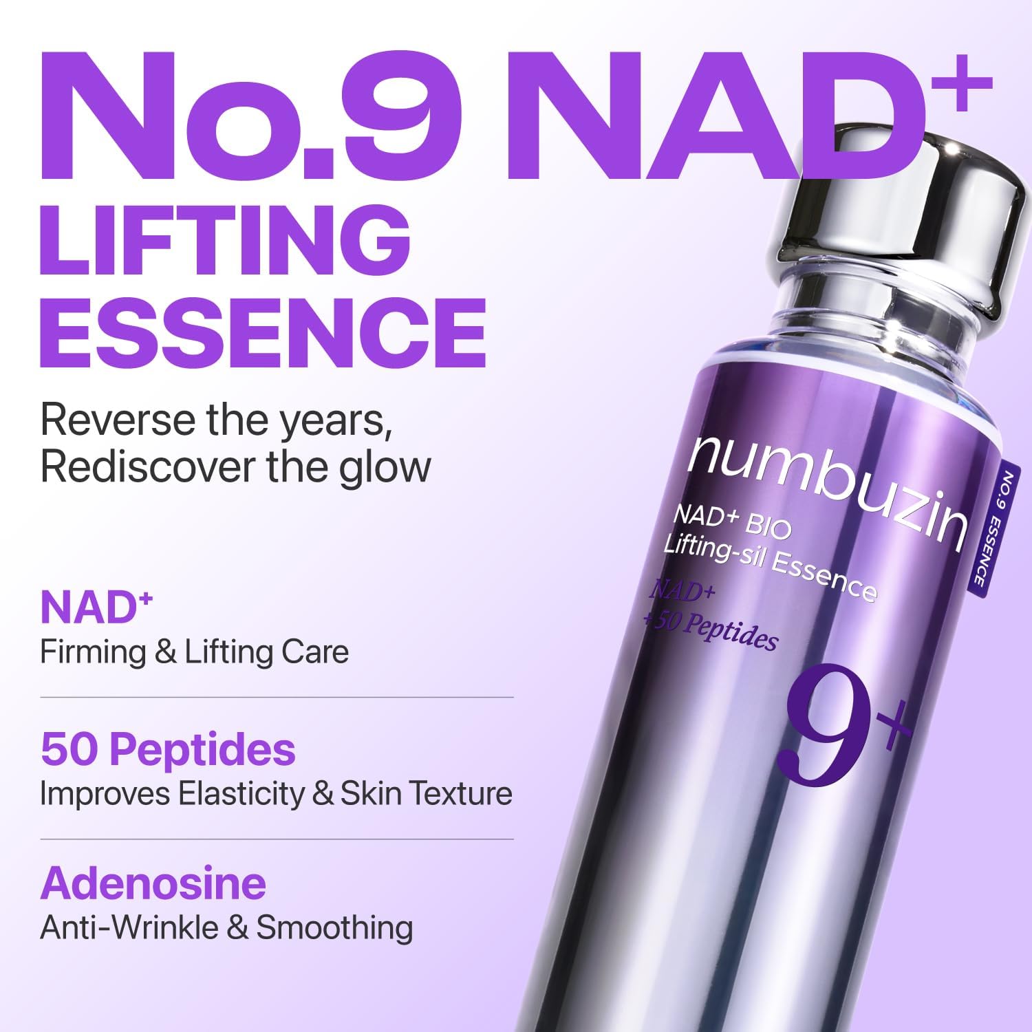 Numbuzin No.9 NAD Bio Lifting Essence — helps lift and firm for sculpted-looking skin