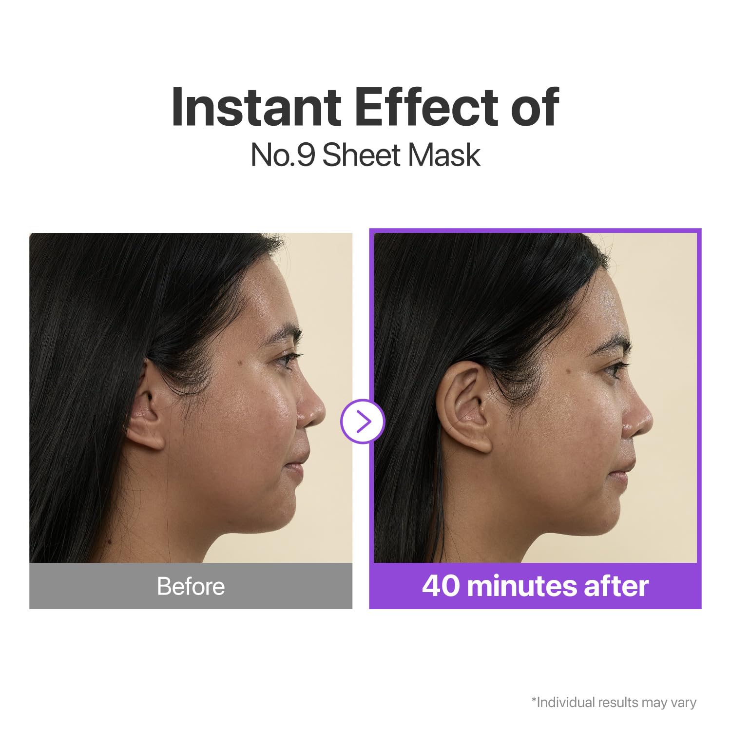 Numbuzin No.9 NAD Bio Lifting Full Cover Facial Mask — full-cover bio sheet hugs every contour of the face