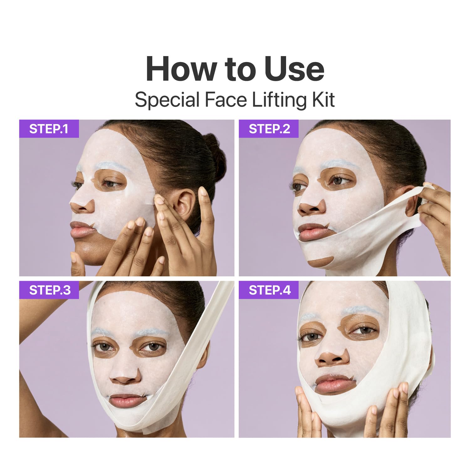 Numbuzin No.9 NAD Bio Lifting Full Cover Facial Mask — how to use: apply to clean skin for 20–30 minutes, then pat in