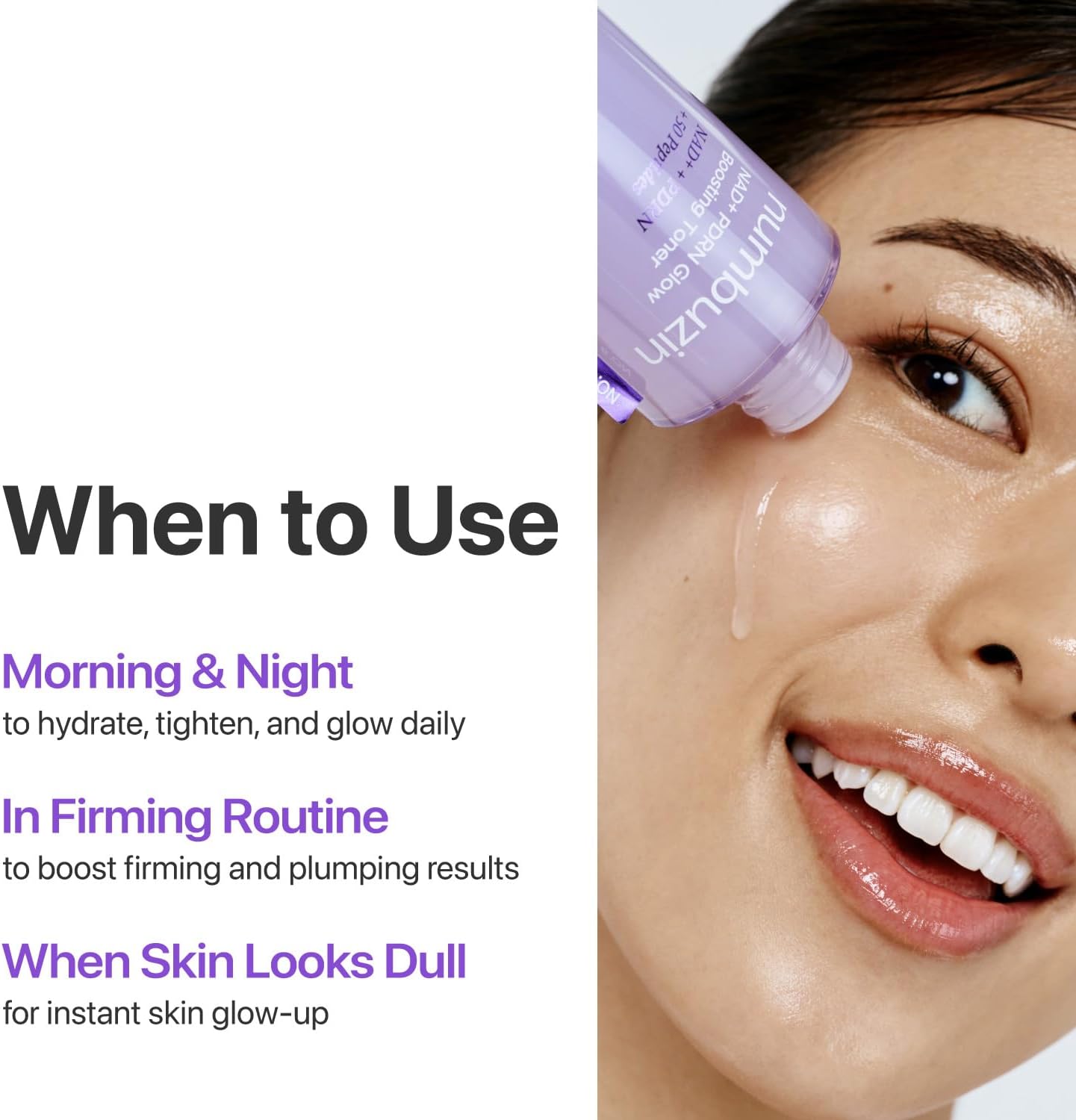 Numbuzin No.9 NAD PDRN Glow Boosting Toner — preps skin to absorb the next steps