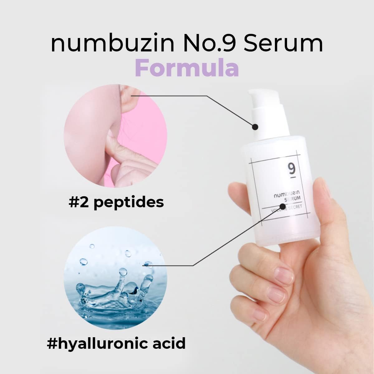 Numbuzin No.9 Secret Firming Serum — lightweight serum absorbs quickly without stickiness