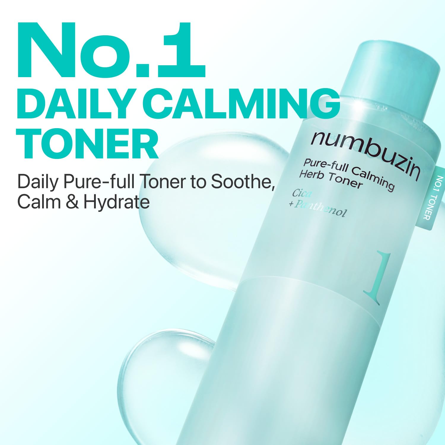 Numbuzin Pure-Full Calming Herb Toner — herb extracts calm and soothe stressed skin