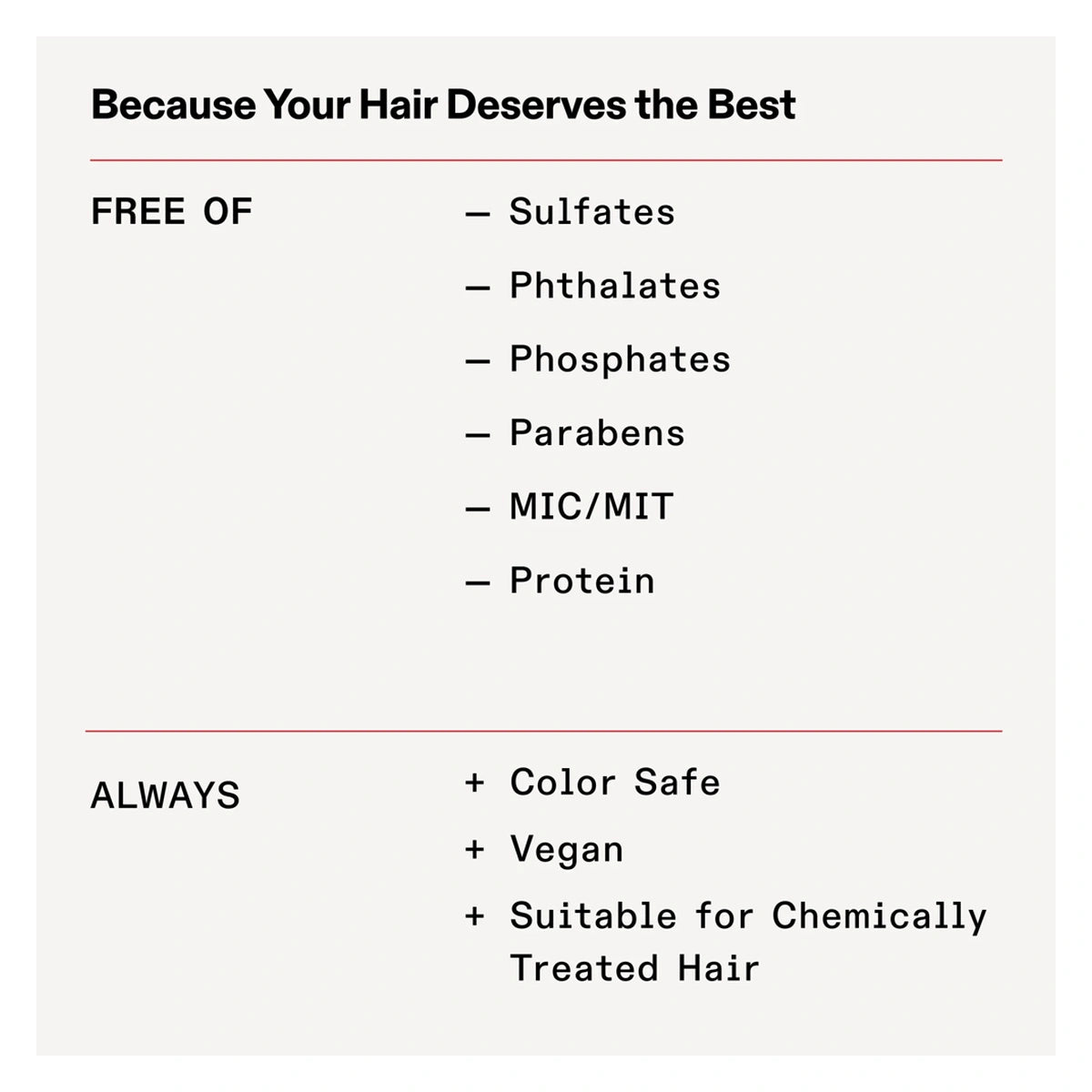 Strengthens and repairs all hair types