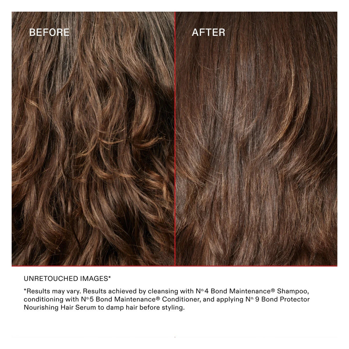 Primes and protects hair bonds before styling