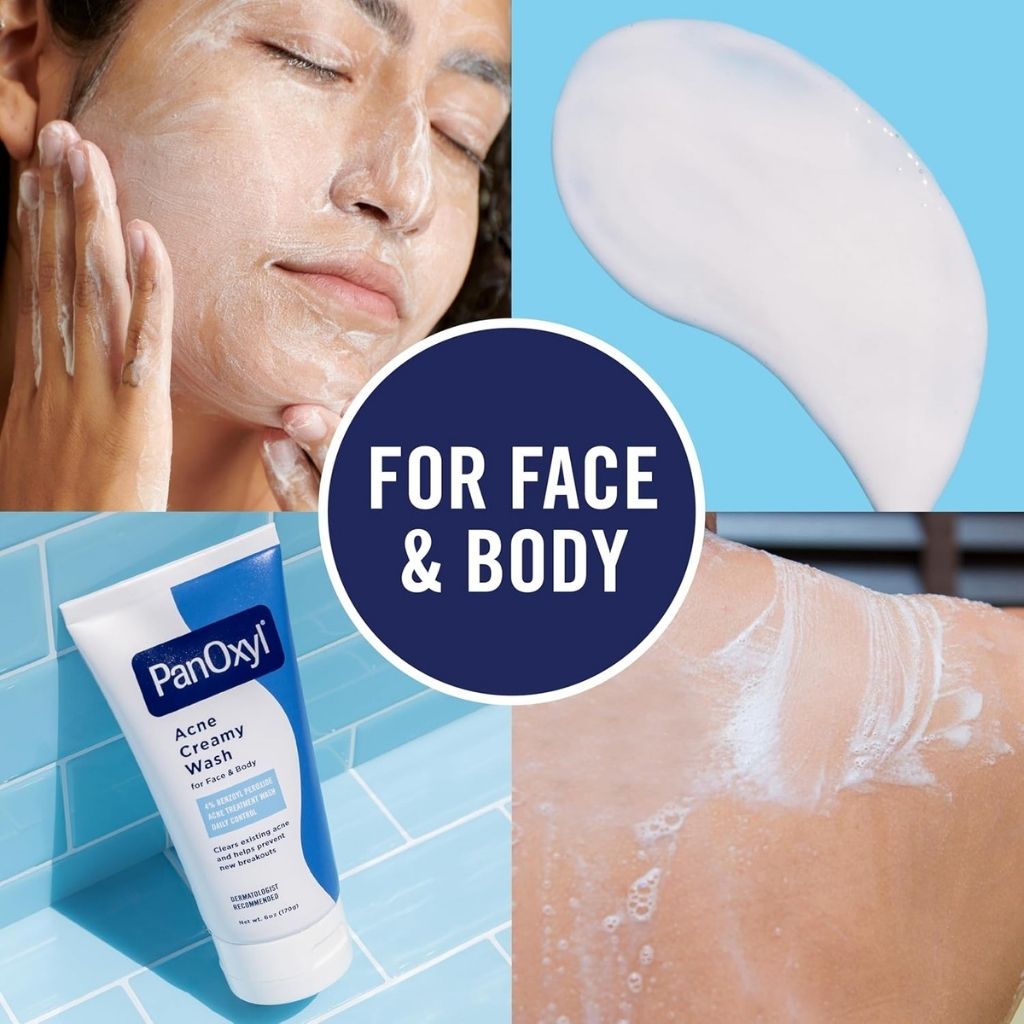 PanOxyl 4% Benzoyl Peroxide Acne Wash for face and body acne