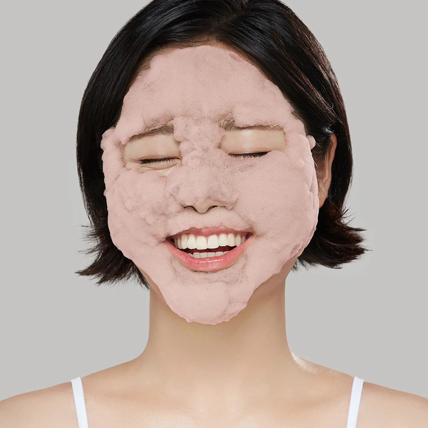 P.CALM Red Rice Bubble Deep Mask — oxygen bubbles lift away impurities
