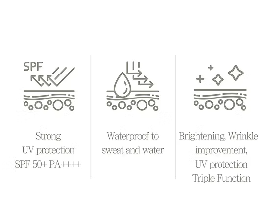 Lightweight sunscreen with sebum-controlling ingredients