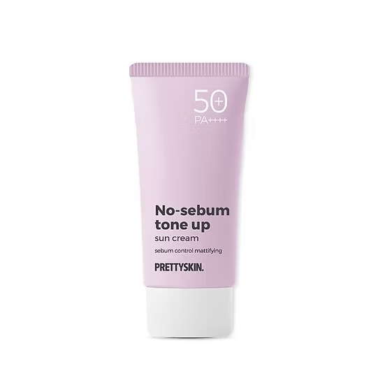 PRETTYSKIN No-Sebum Tone Up Sunscreen – mattifying tone-up SPF