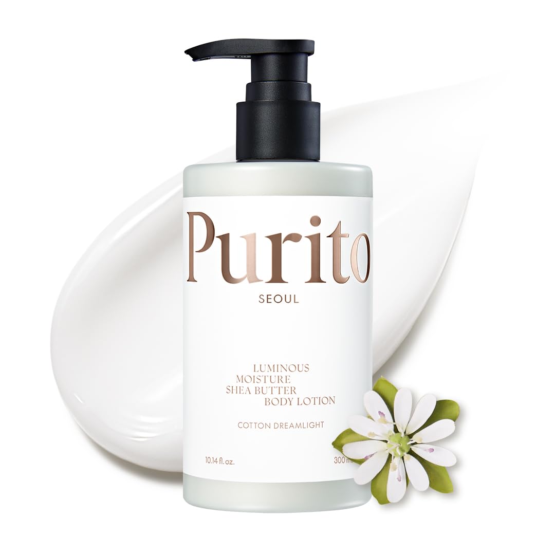 Purito Seoul Luminous Moisture Shea Butter Body Lotion Cotton Dreamlight — shea butter body lotion, cotton dreamlight scent
