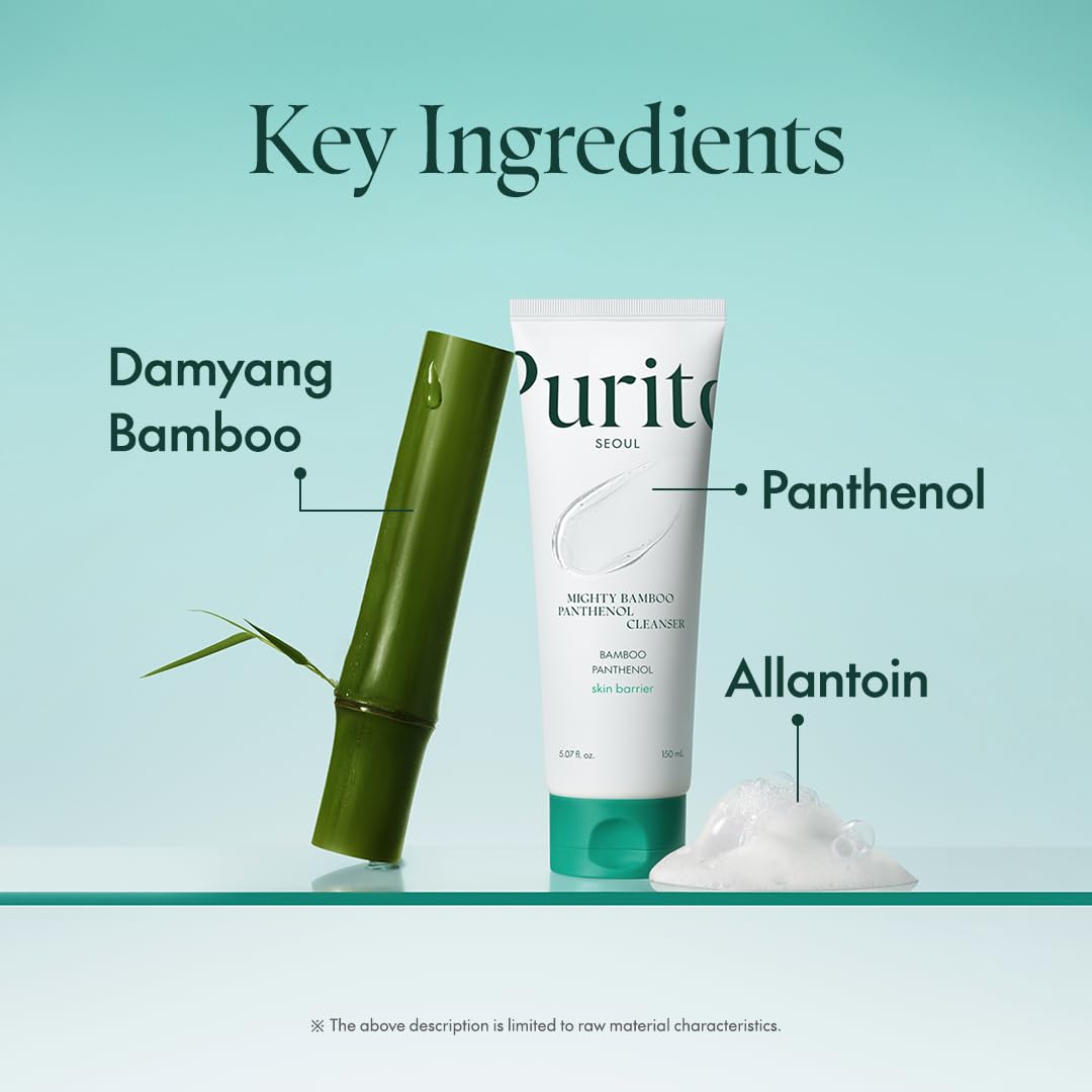 Purito Seoul Mighty Bamboo Panthenol Cleanser — bamboo and panthenol soothe skin while cleansing