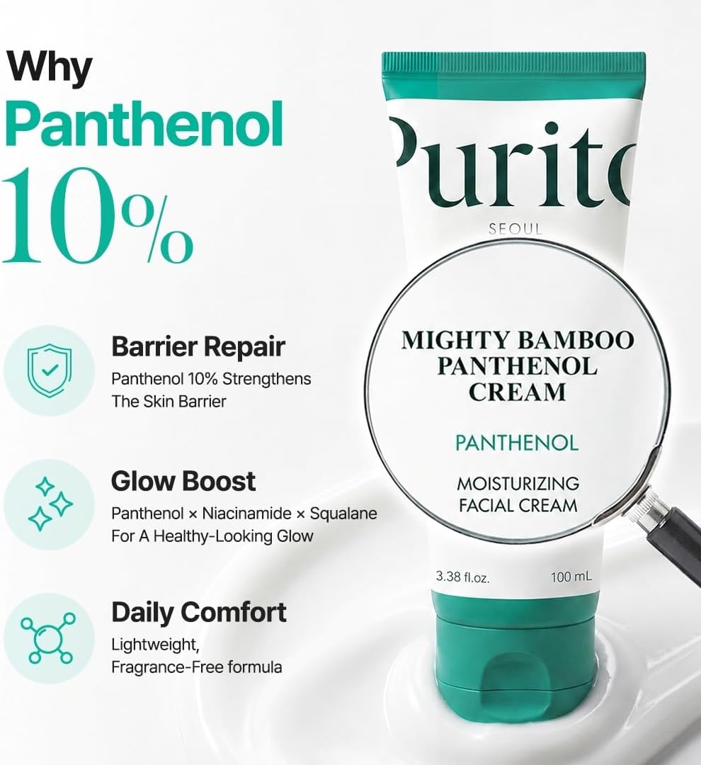 Purito Seoul Mighty Bamboo Panthenol Cream — powered by bamboo extract and panthenol
