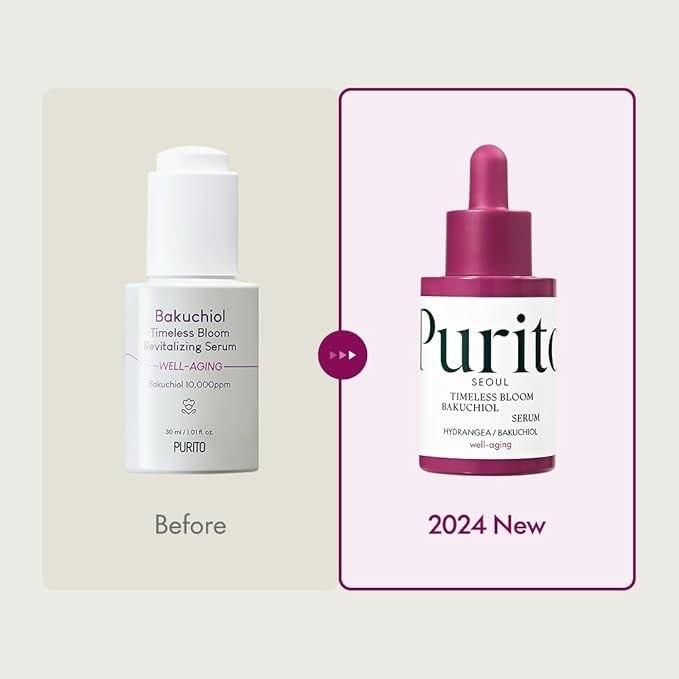Purito Seoul Timeless Bloom Bakuchiol Serum — helps firm and improve skin elasticity