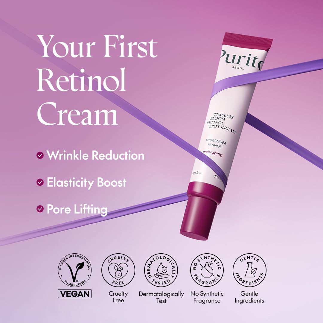 Purito Seoul Timeless Bloom Retinol Spot Cream — retinol smooths the look of fine lines and wrinkles