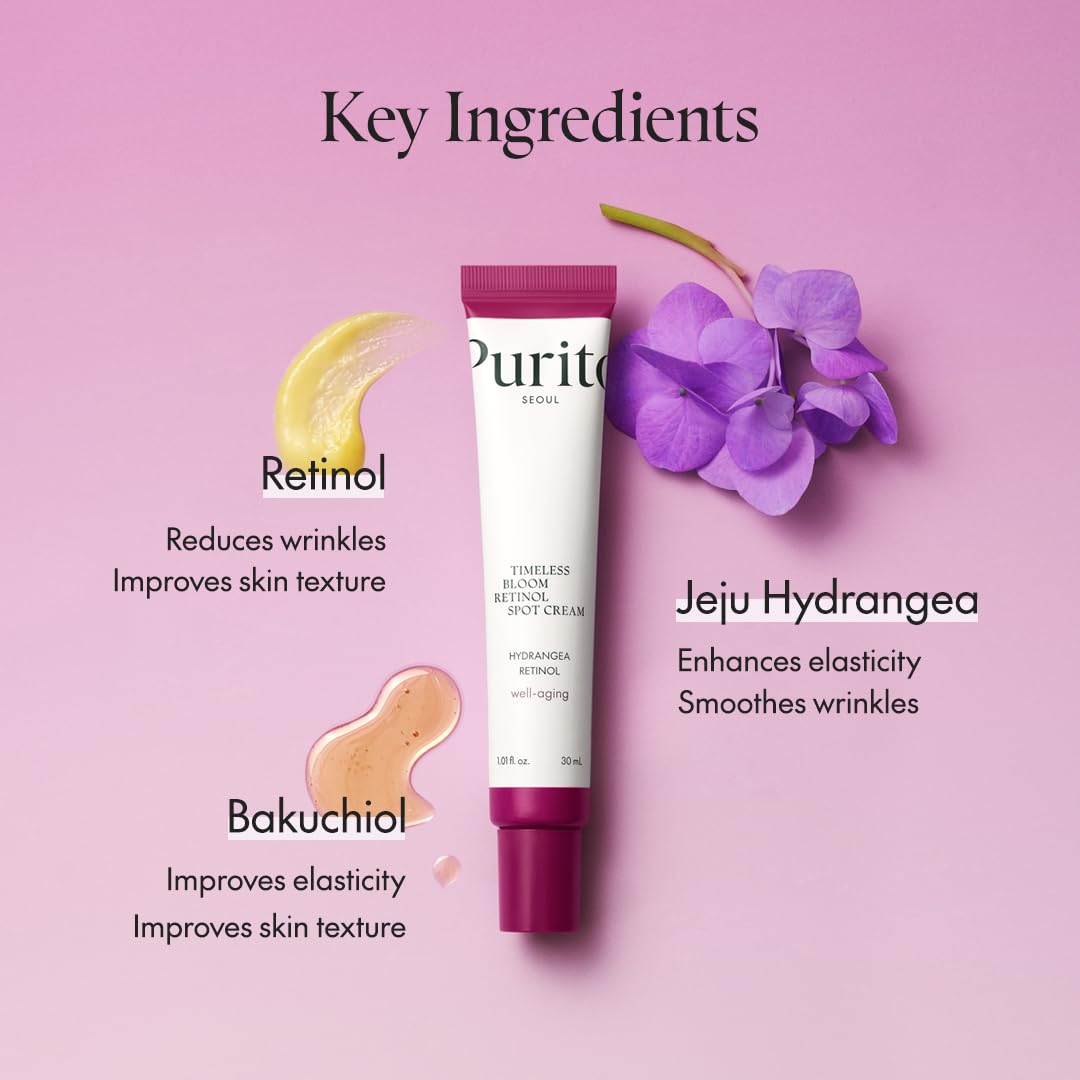 Purito Seoul Timeless Bloom Retinol Spot Cream — helps firm and improve skin texture
