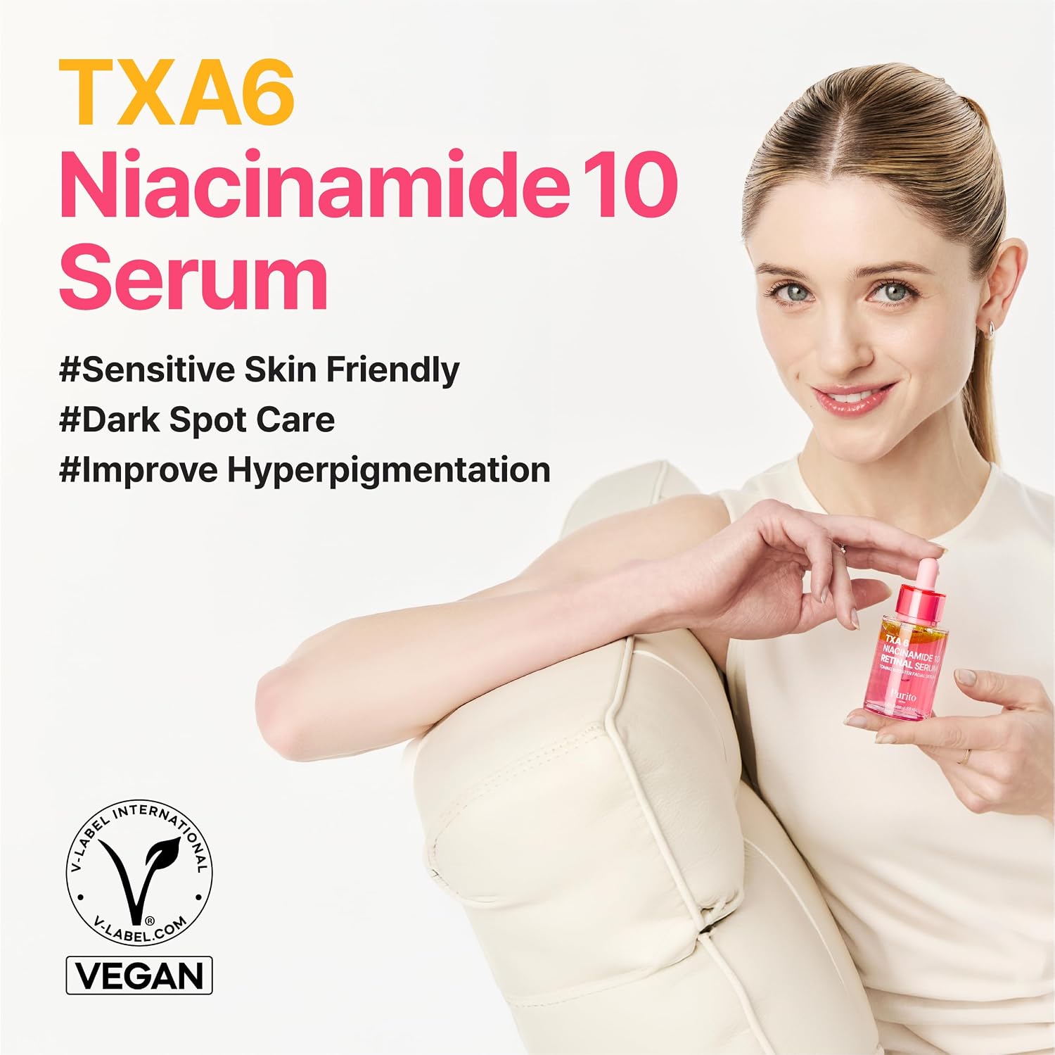 Purito Seoul TXA 6 Niacinamide 10 Retinal Serum — TXA and niacinamide brighten the look of dark spots