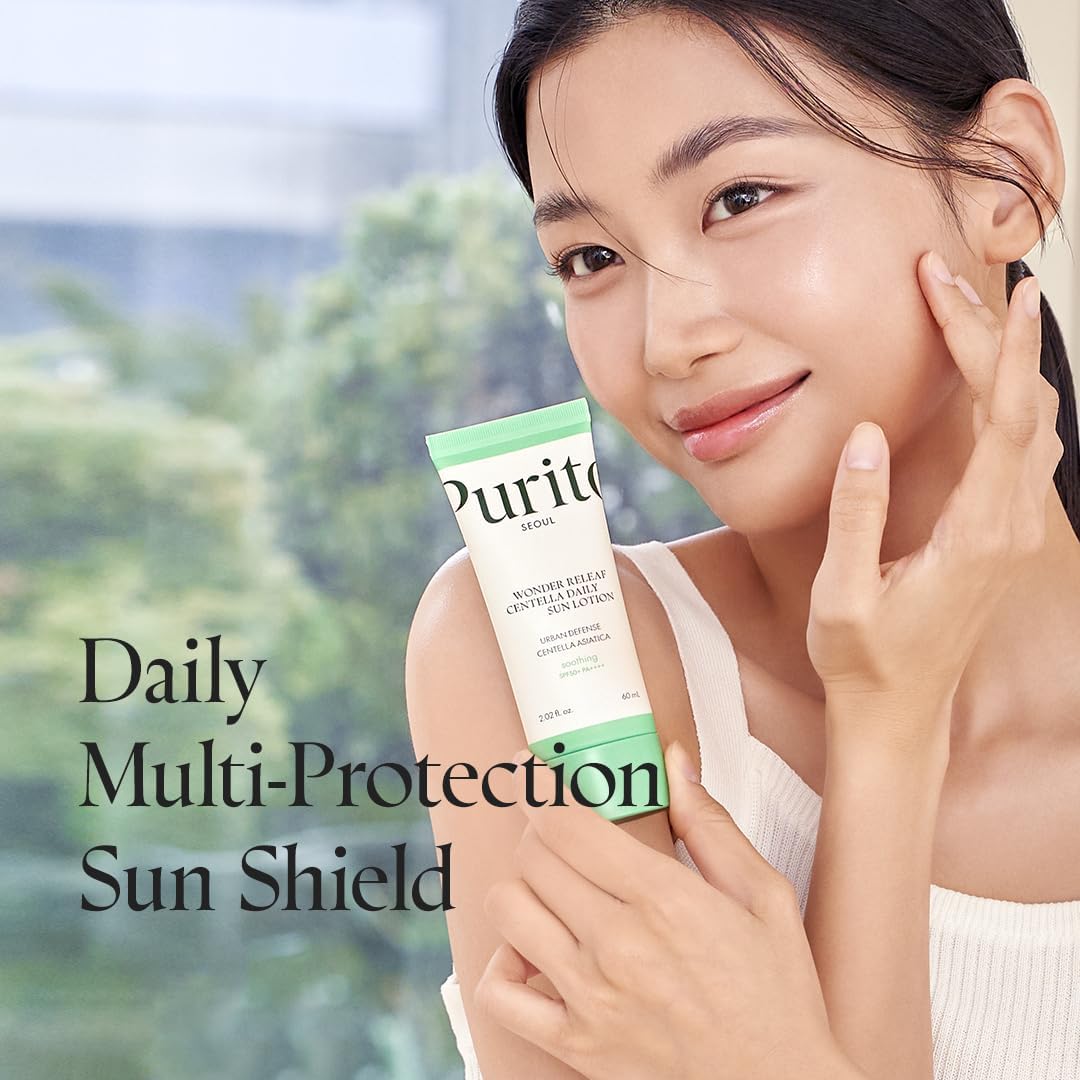 Purito Seoul Wonder Releaf Centella Daily Sun Lotion — SPF shields skin from UV rays
