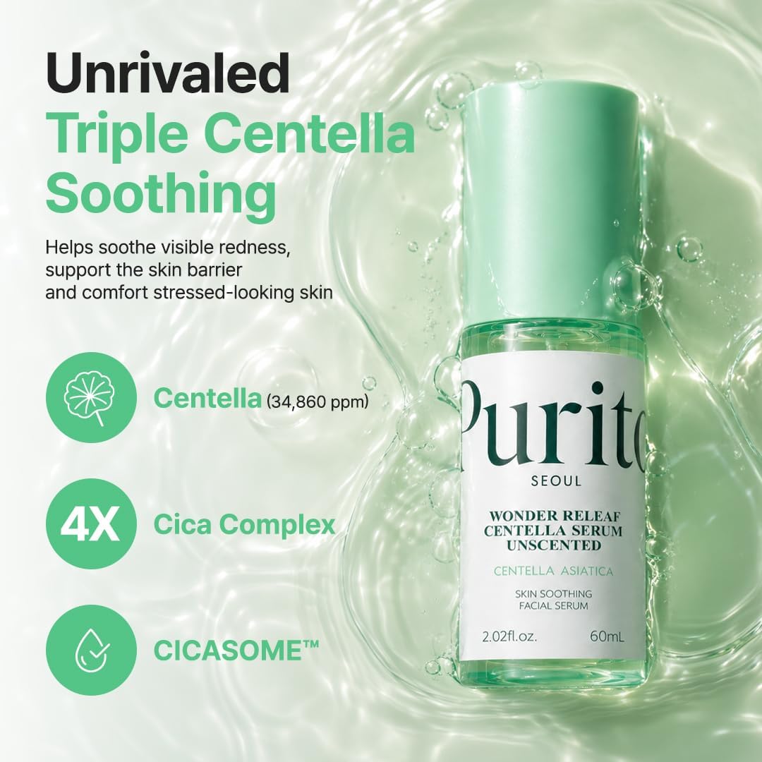 Purito Seoul Wonder Releaf Centella Serum Unscented — helps strengthen the skin's moisture barrier