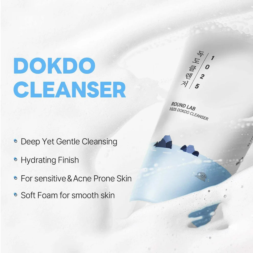 Round Lab 1025 Dokdo Cleanser – hydrating non-stripping formula
