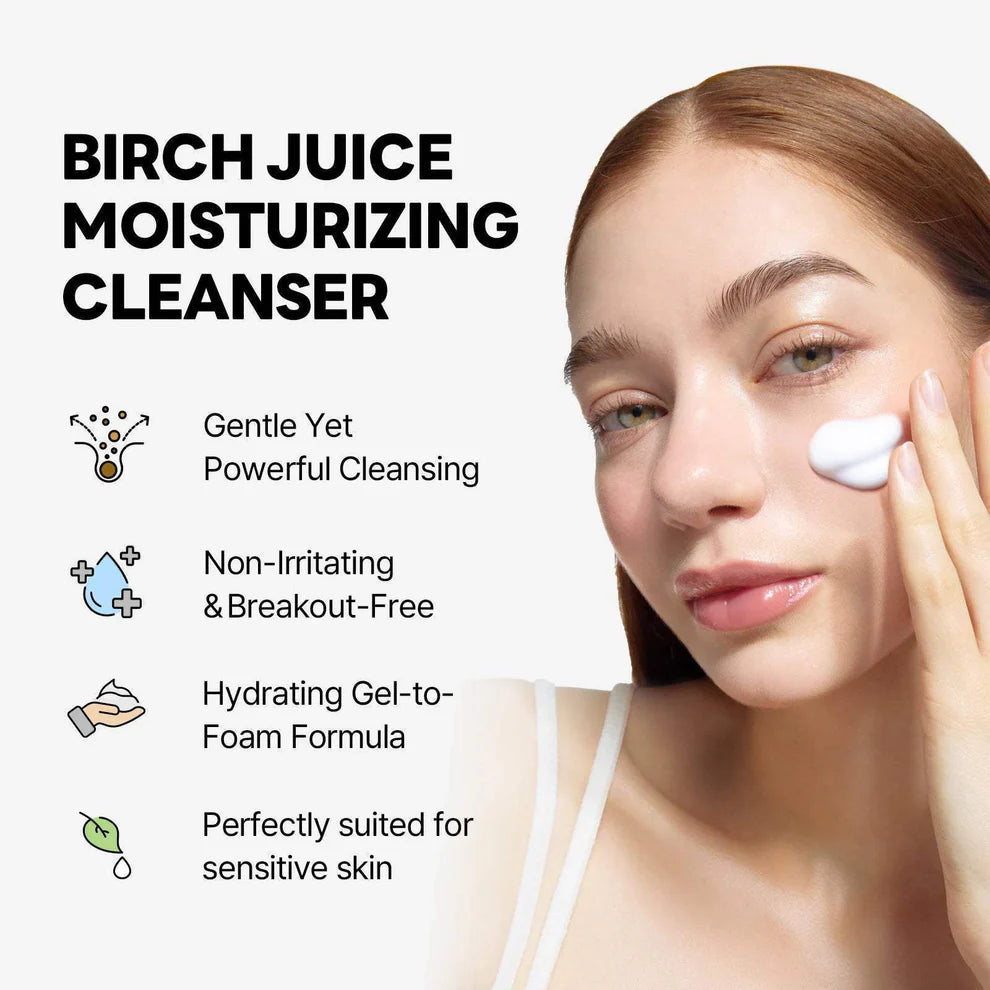 Round Lab Birch Juice Moisturizing Cleanser – removes impurities softly