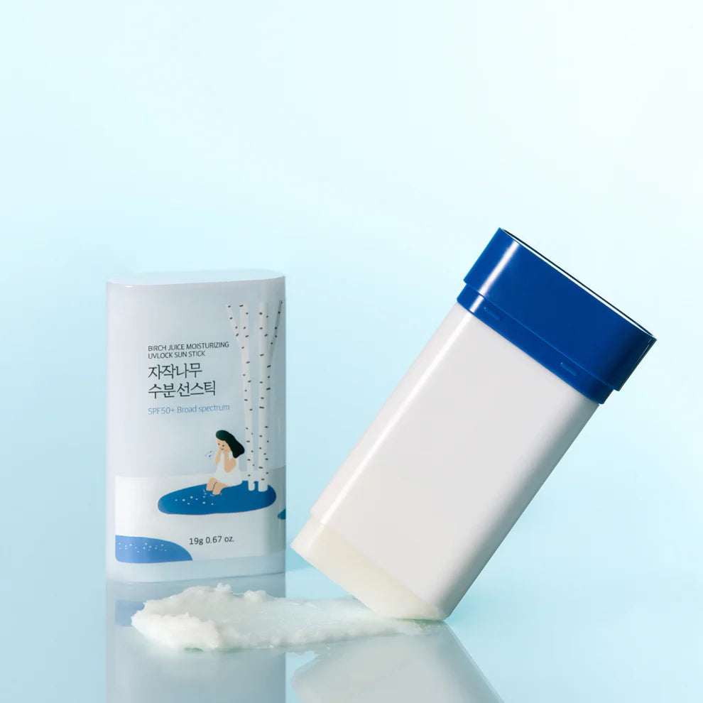 Round Lab Birch Juice Moisturizing Sun Stick – no white cast finish