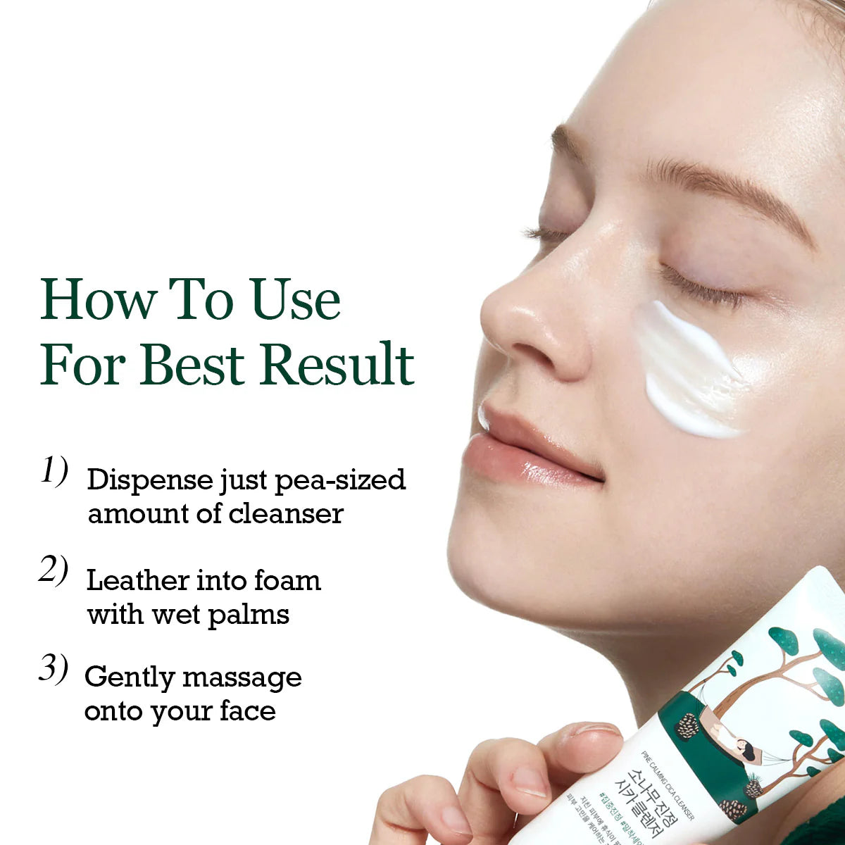 Round Lab Pine Calming Cica Cleanser – soothes reactive skin