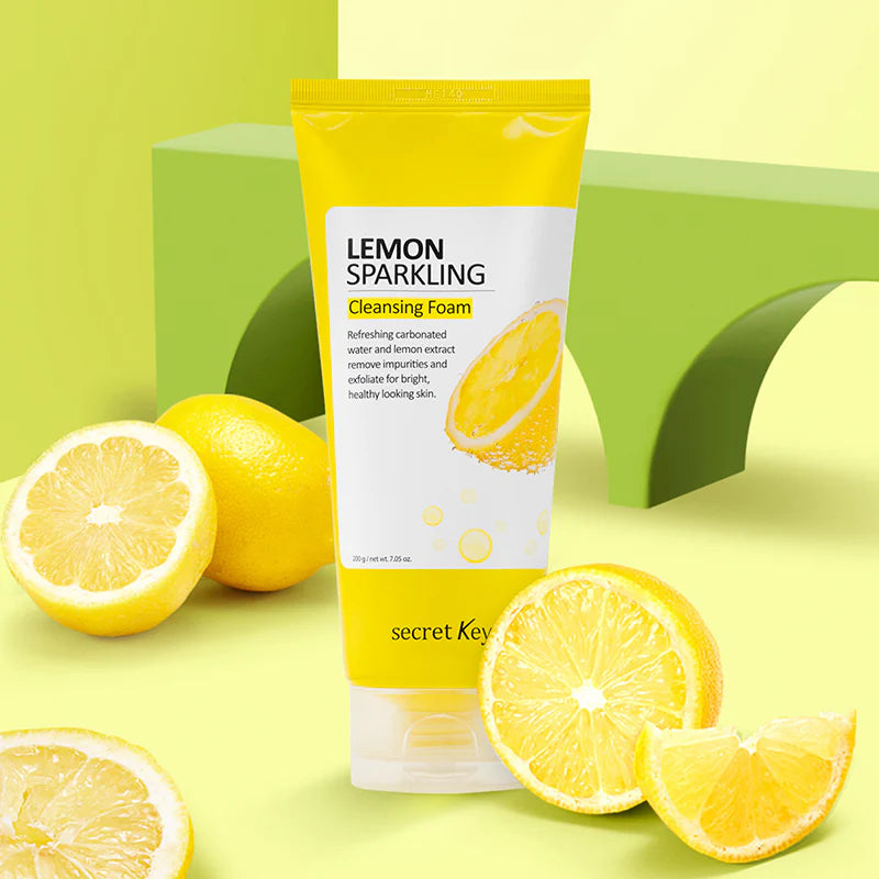 Secret Key Lemon Sparkling Cleansing Foam — rich foam lather texture