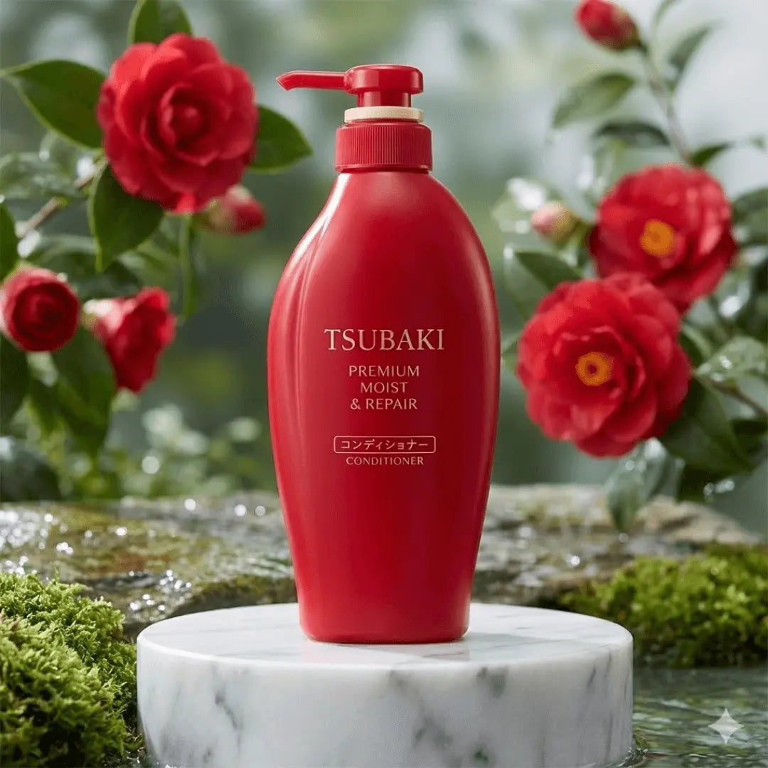Shiseido Tsubaki Premium Moist & Repair Conditioner — soft moisturized hair