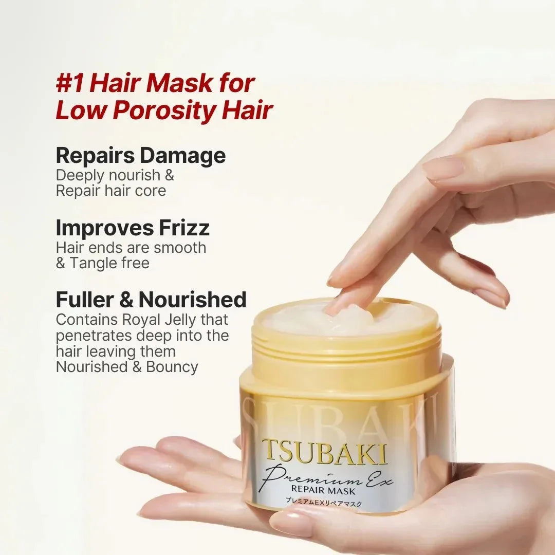 Shiseido Tsubaki Premium Repair Hair Mask — silky repaired hair