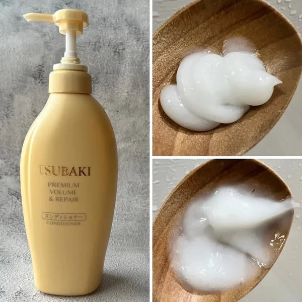 Shiseido Tsubaki Premium Volume & Repair Conditioner — volumized hair