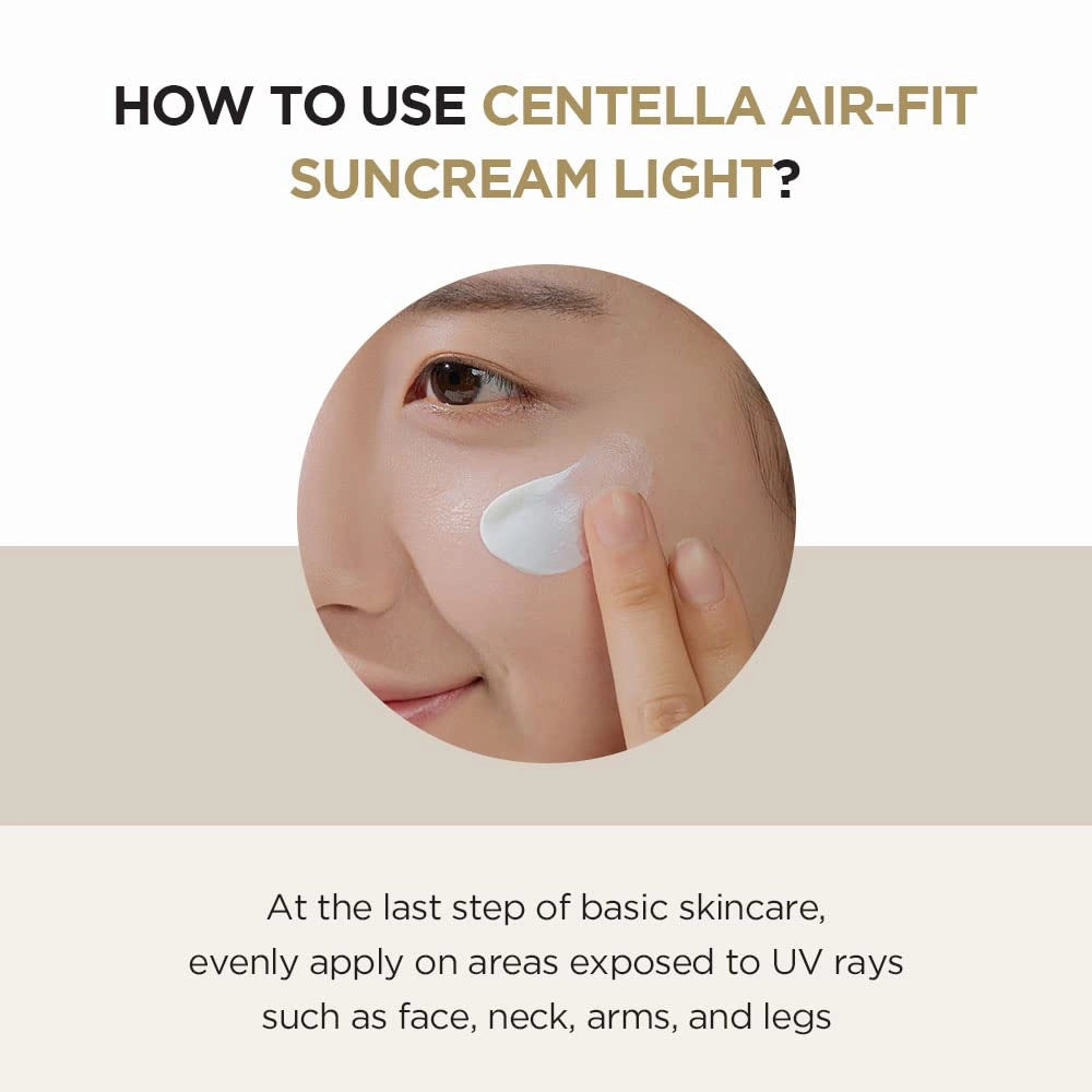SKIN1004 Madagascar Centella Air-Fit Suncream Light — key protective ingredients