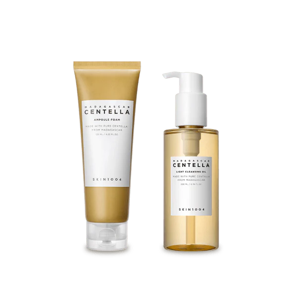 SKIN1004 Madagascar Centella Double Cleansing Duo — oil and foam double cleansing set