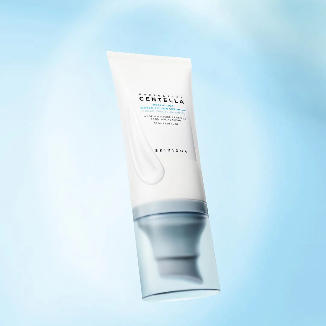 SKIN1004 Madagascar Centella Hyalu-Cica Water-Fit Sun Serum — absorbs with no white cast