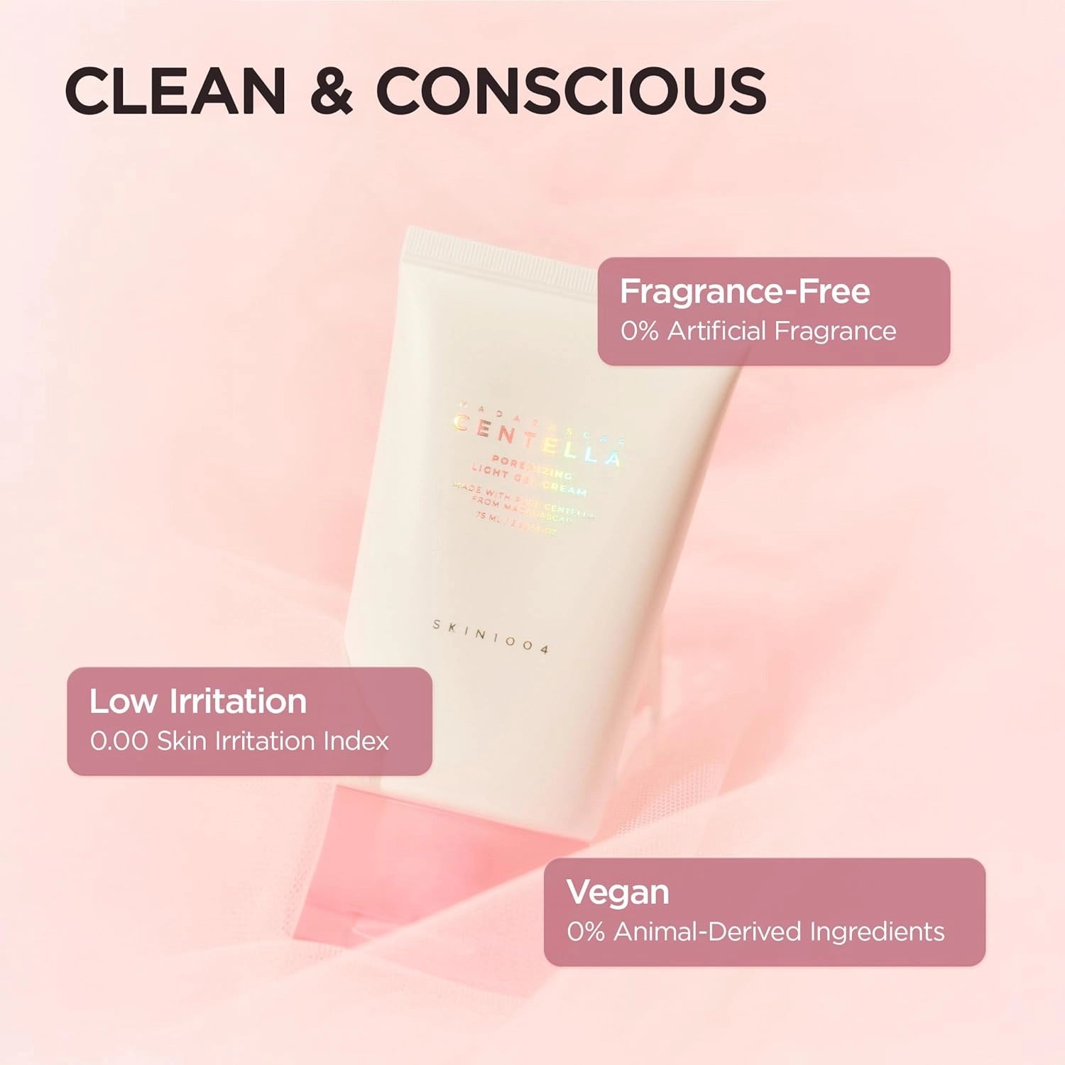 SKIN1004 Madagascar Centella Poremizing Light Gel Cream — key pore-care ingredients