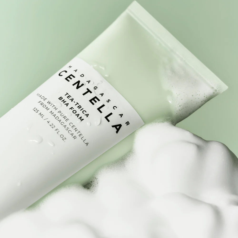 SKIN1004 Madagascar Centella Tea-Trica BHA Foam — BHA helps unclog pores