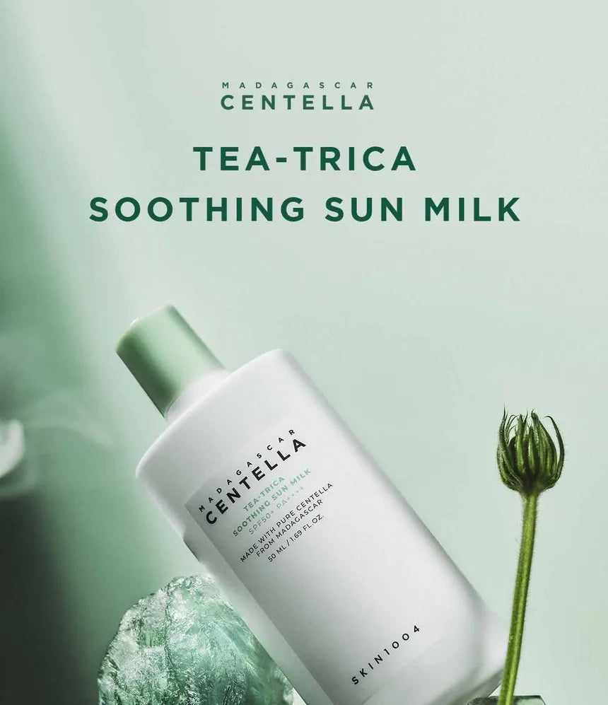 SKIN1004 Madagascar Centella Tea-Trica Soothing Sun Milk — lightweight broad-spectrum SPF
