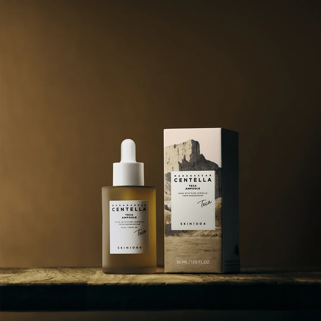 SKIN1004 Madagascar Centella Teca Ampoule — key soothing ingredients