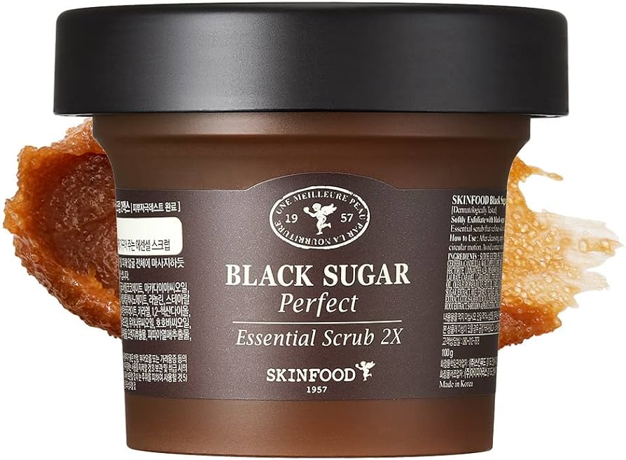 SKINFOOD Black Sugar Perfect Essential Scrub 2X — leaves skin smoother, softer and refreshed