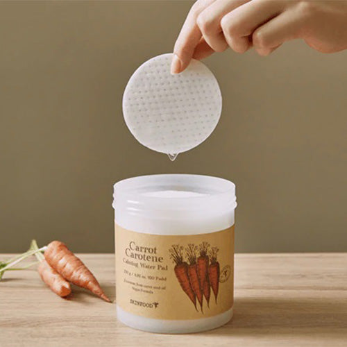 SKINFOOD Carrot Carotene Calming Water Pad — carrot carotene calming toner pads