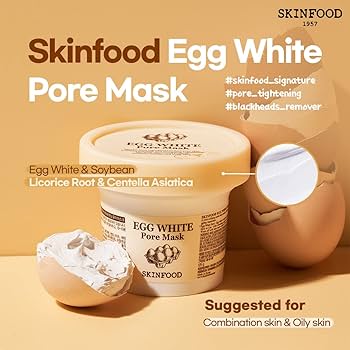 SKINFOOD Egg White Pore Mask — egg white helps tighten and refine the look of pores